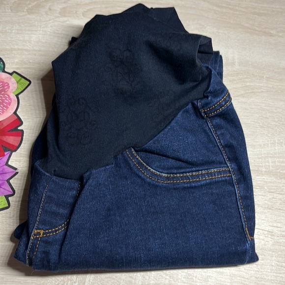 Jessica Simpson maternity dark blue denim really soft jeans size petite XS - Picture 9 of 10